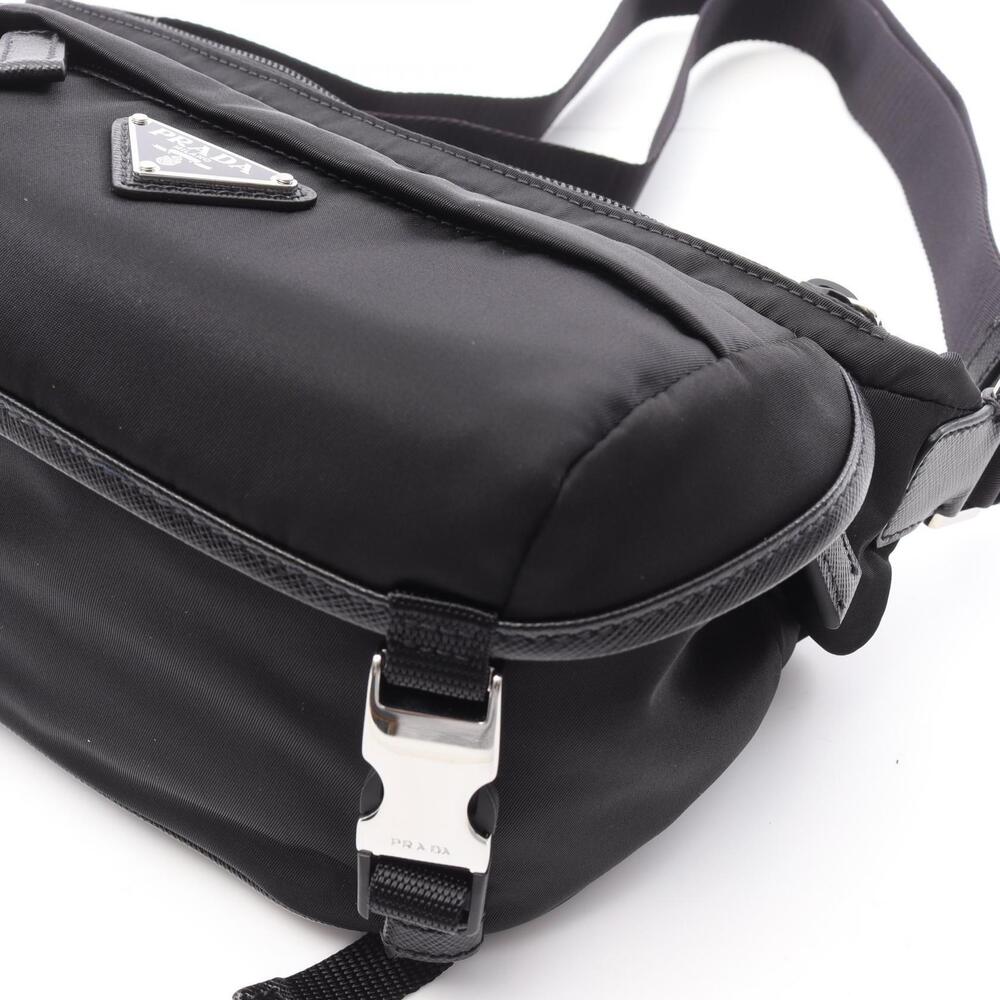 Prada Belt leather Re Saffiano Nylon Crossbody bag black waist Body - Picture 5 of 5
